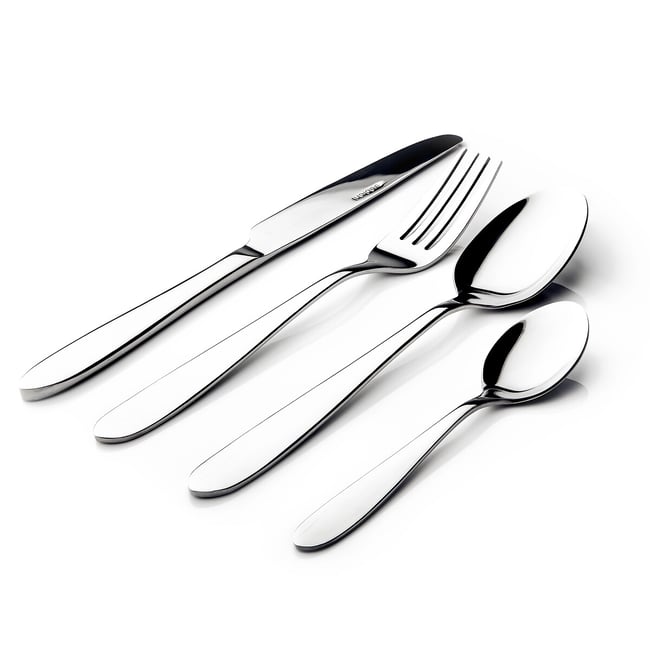 16-Piece Arch Stainless Steel Cutlery Set, silver-coloured, SABICHI