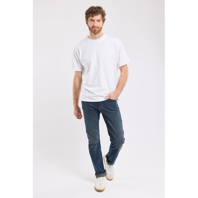 Jean coupe regular en coton LOUGRE brut <span itemprop=