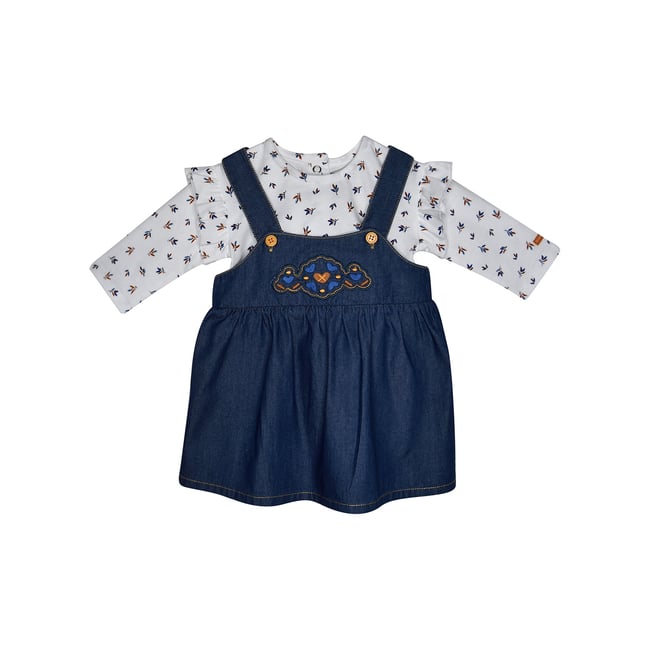 T shirt et robe en jean fanchon bleu <span itemprop=