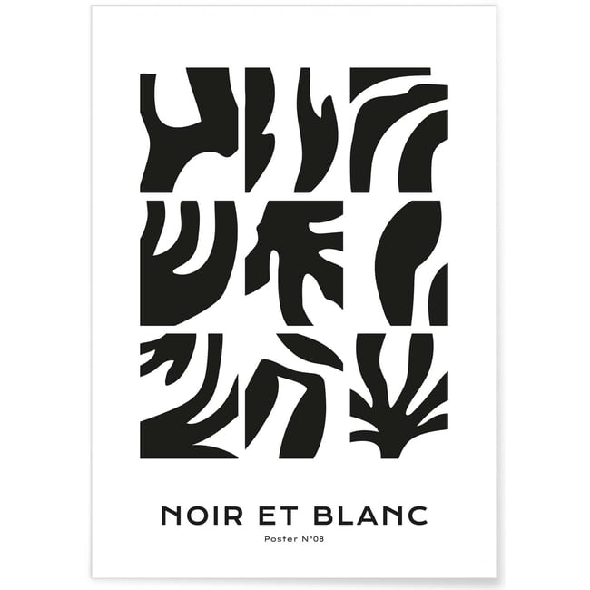 Affiche Noir et blanc Couleur blanc <span itemprop=