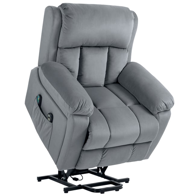 Fauteuil releveur multifonctionnel Tissu Couleur gris <span itemprop=