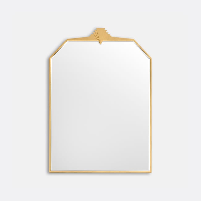 Oka Aged Brass 64 X 90cm Duże lustro ścienne w postarzanym mosiądzu LA REDOUTE INTERIEURS