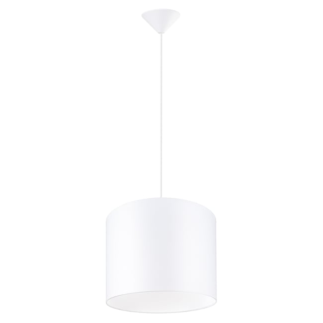 Suspension Tissu Blanc E27 1 Nova 30 Couleur blanc <span itemprop=