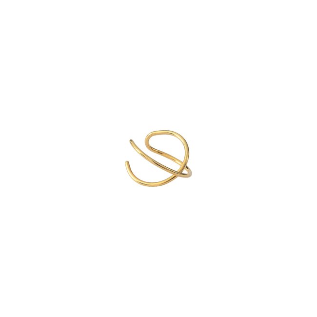 Bague d'oreille dorée - mini 2 doré <span itemprop=