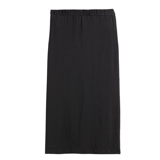 Юбка прямая из трикотажа джерси черный LA REDOUTE COLLECTIONS