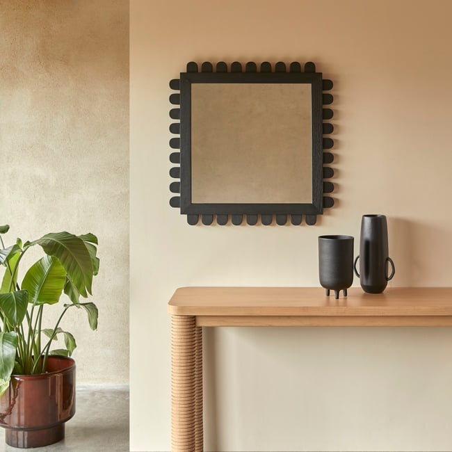 Miroir, LUCA Couleur noir <span itemprop=