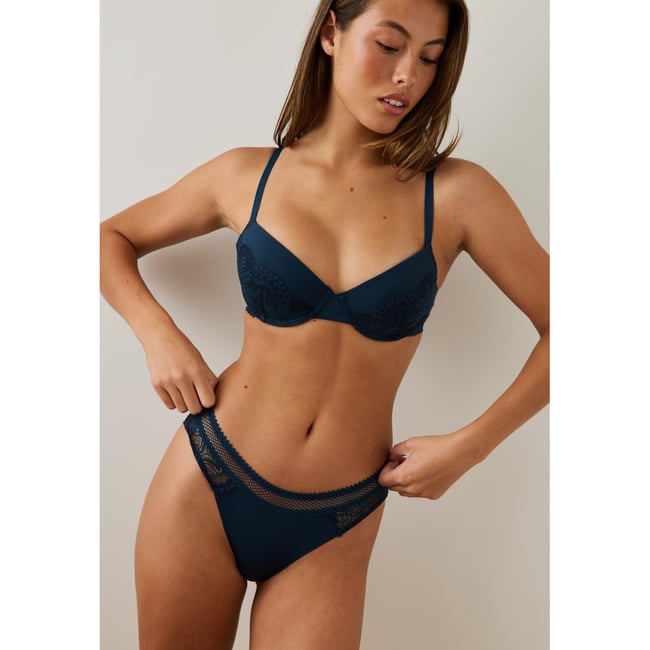 Soutien-gorge à coques Elie bleu <span itemprop=