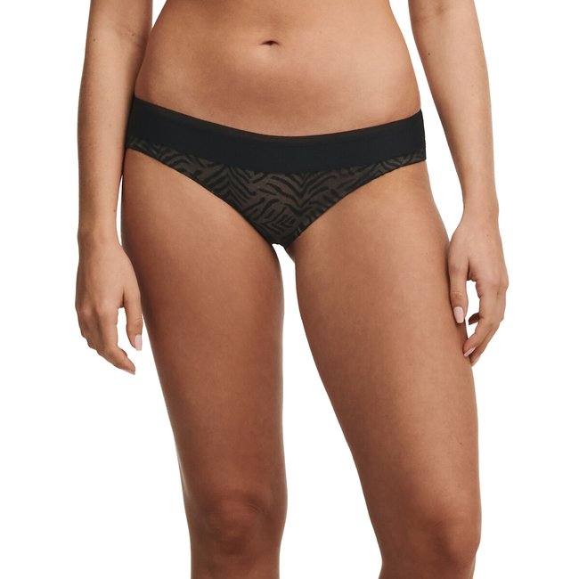 Slip en encaje gráfico, Graphic Allure negro <span itemprop=