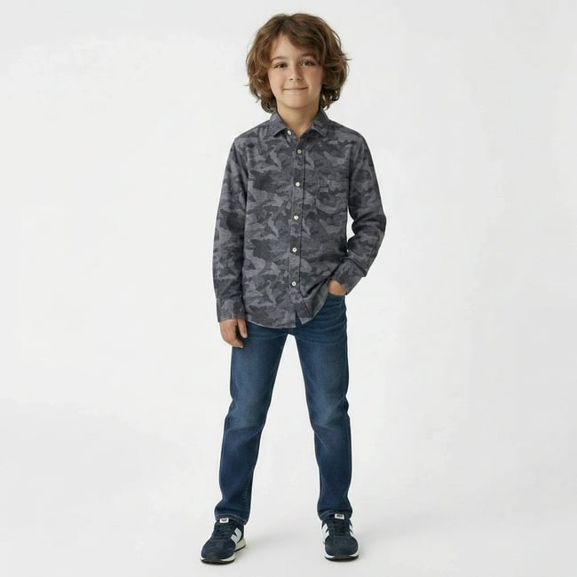 Chemise  - Très bon état gris <span itemprop=