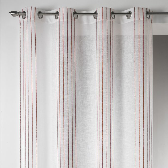 Voilage Design en Etamine à Rayures Verticales - HOME MAISON