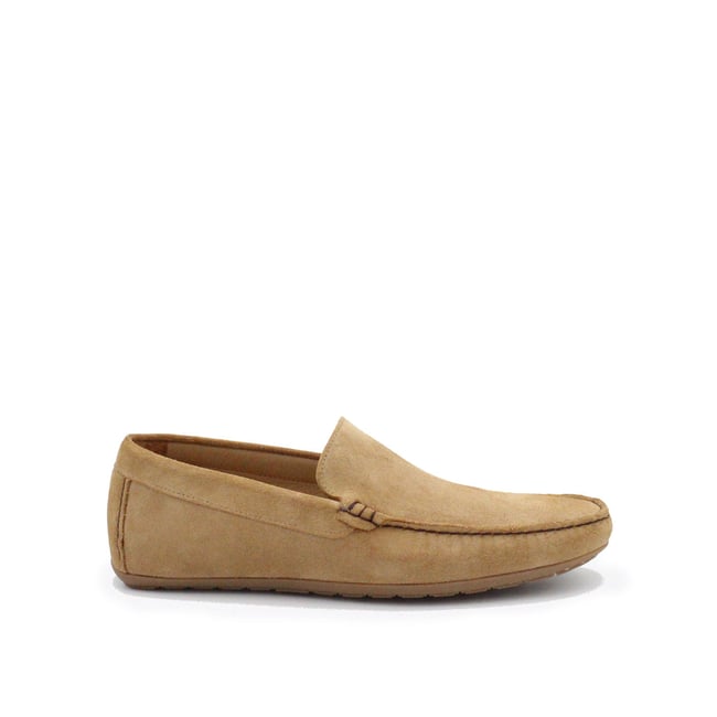 Mocassin velours DANDY beige <span itemprop=