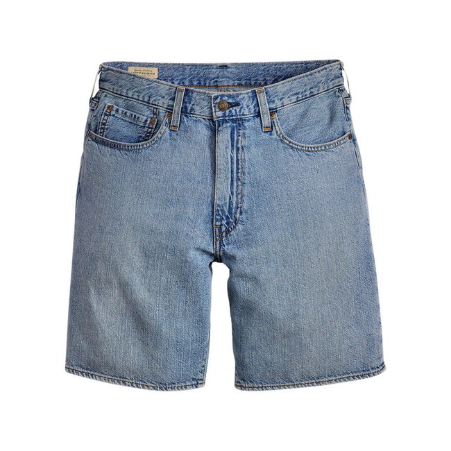 Short denim coupe loose Levi's® 468 en coton bleu stone 5 poches stone <span itemprop=