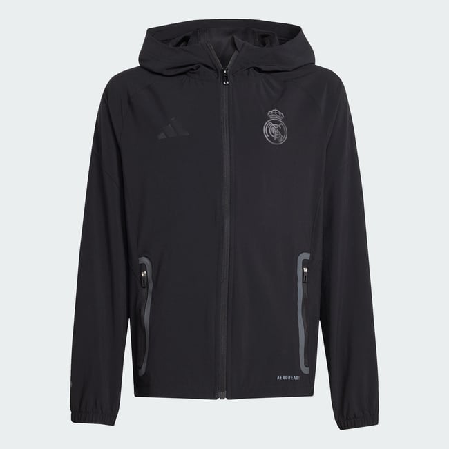 Veste de voyage Real Madrid Tiro 25 Competition Vis Tech Enfants black <span itemprop=