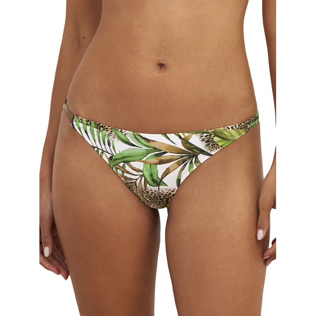 Bas maillot brésilien de bain taille basse Paradise blanc <span itemprop=