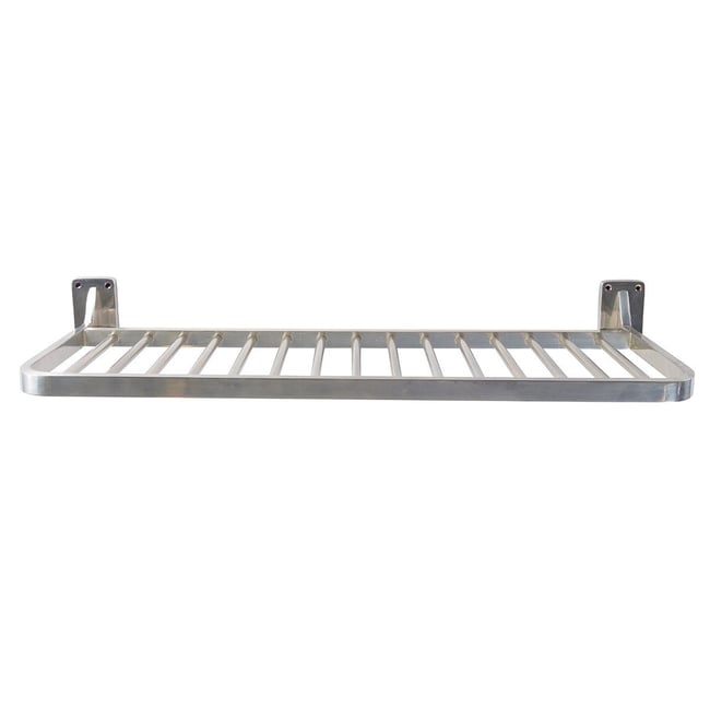 Porte bagage mural en métal Couleur argent <span itemprop=