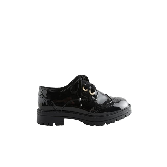 Chaussures richelieu d’école à lacets noir <span itemprop=