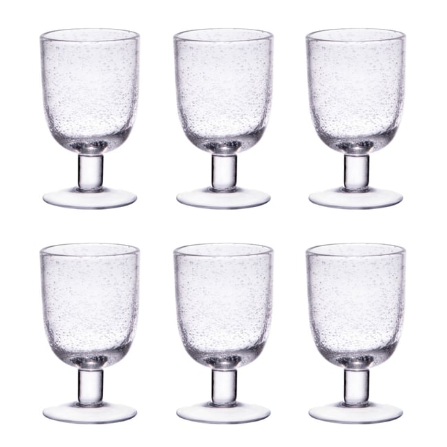 Verre à pied 28 cl Luberon bullé  (lot de 6) - TABLE PASSION