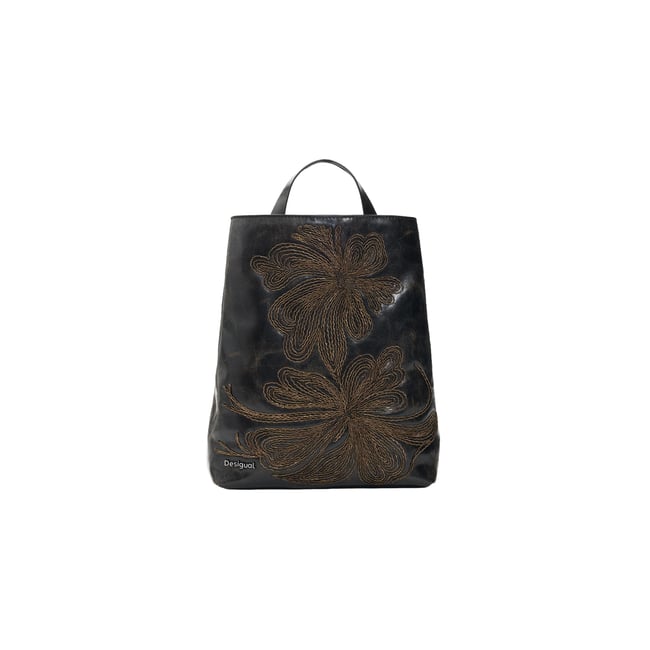 Petit sac à dos brodé marron <span itemprop=