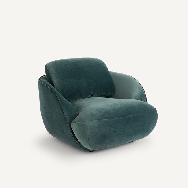 Sillón de bola XL con tejido de terciopelo, Alpine verde cedro <span itemprop=