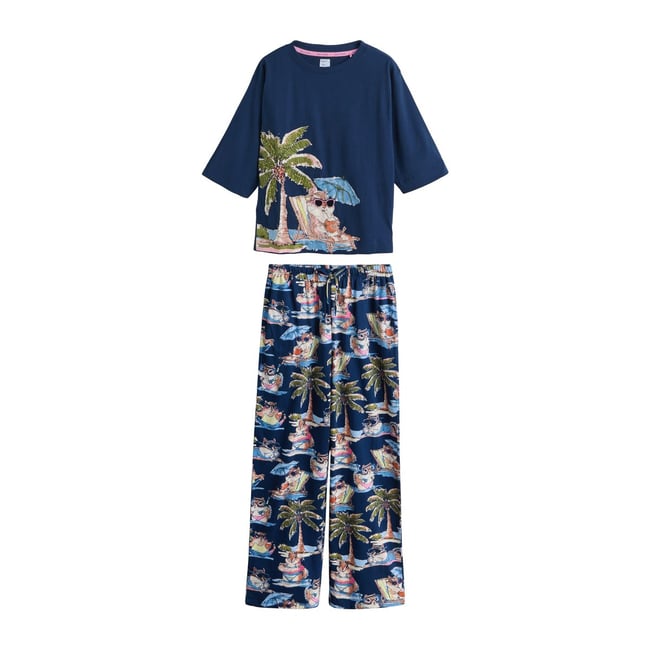 Pyjama manches courtes tamia de la marine <span itemprop=