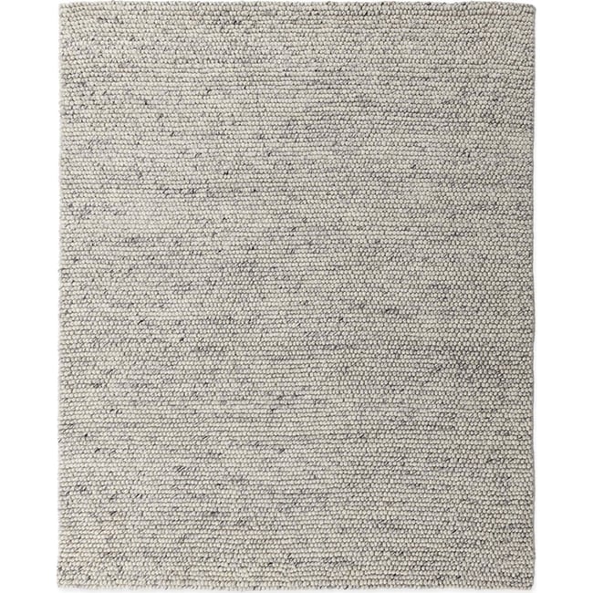 Tapis  en laine tricotée main Couleur gris <span itemprop=