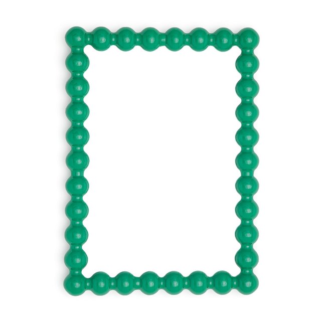 Miroir en hévéa laqué 28 x 38,6 cm, Lomia vert <span itemprop=