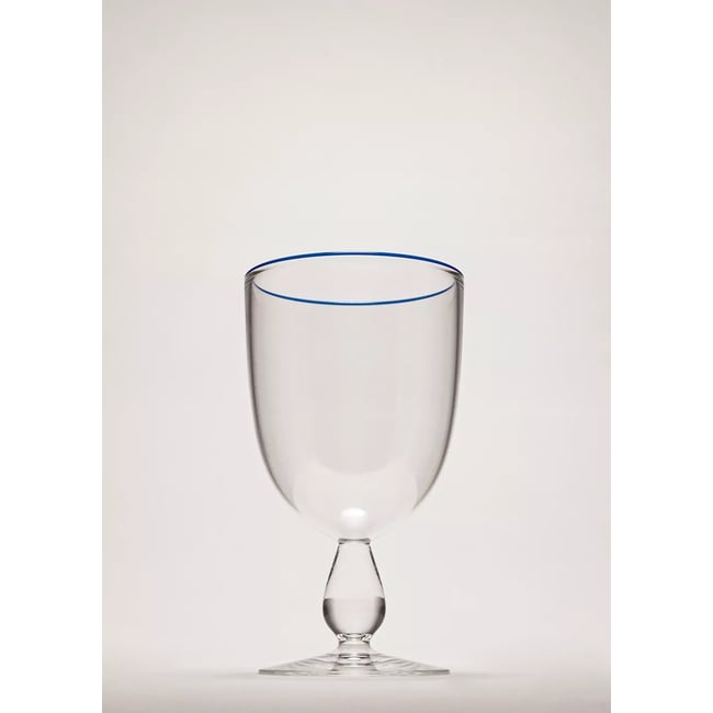 Verre à pied blau Couleur bleu <span itemprop=