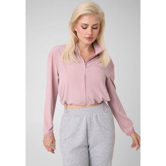 Sweatshirt À Col Montant rose poudré <span itemprop=