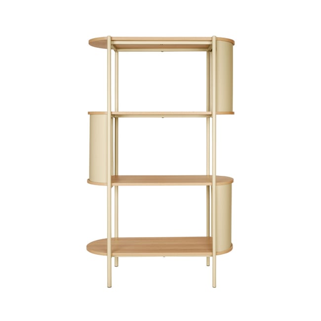 Etagère en bois et métal H133,5cm- PACO Couleur beige <span itemprop=