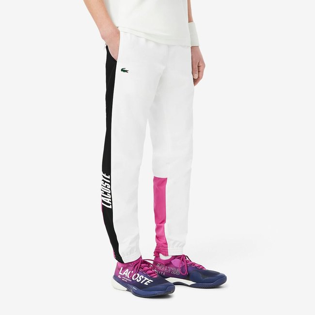 Sporthose im Colorblock-Design weiss/schwarz <span itemprop=