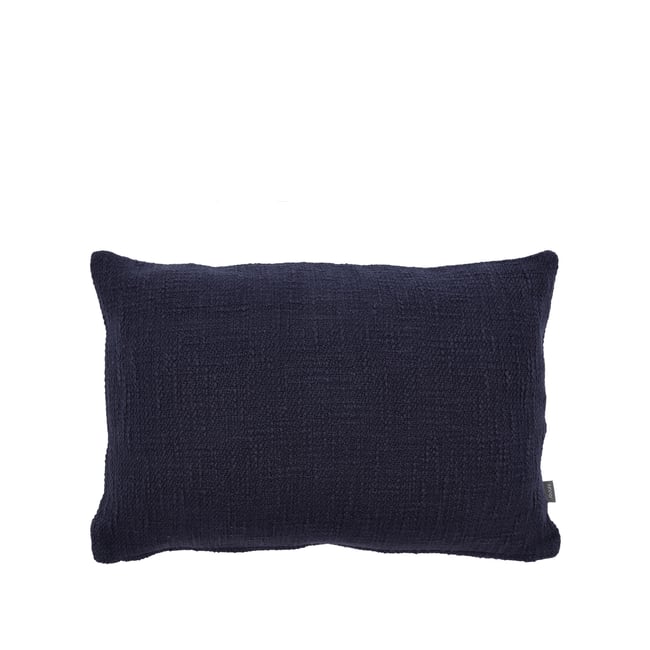 Coussin BOUCLÉ bleu marine <span itemprop=