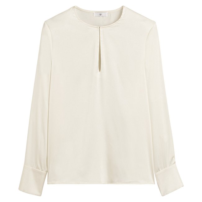Satinbluse mit rundem Ausschnitt - LA REDOUTE COLLECTIONS