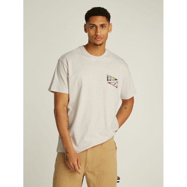 T-shirt ample logo dos ecru <span itemprop=