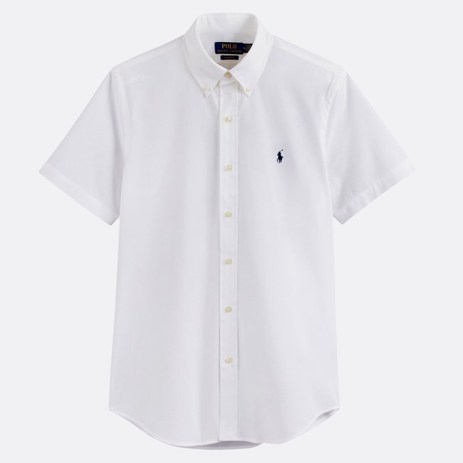 Kurzärmeliges Popeline-Hemd, Slim-Fit - POLO RALPH LAUREN