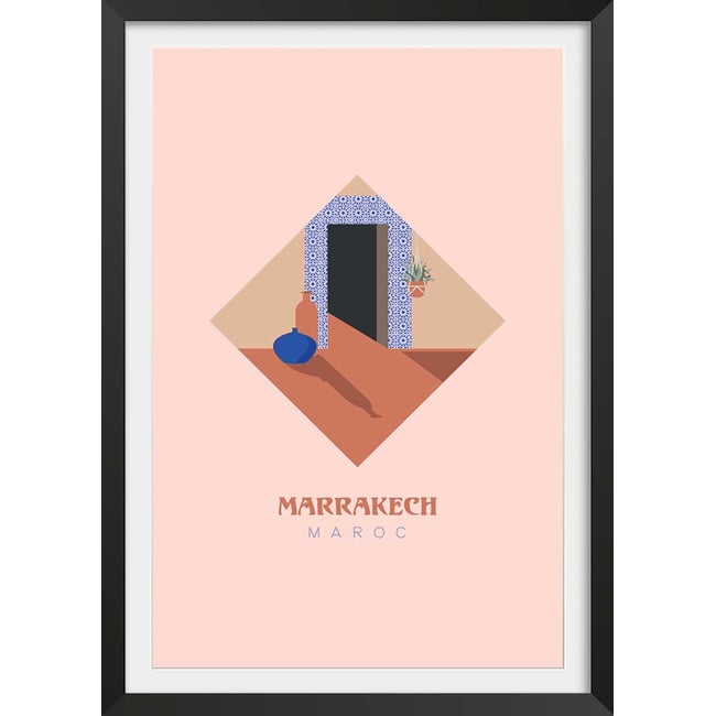 Affiche illustration graphique marrakech maroc - HEXOA