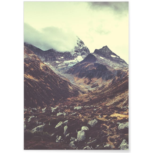 Poster Nature col de montagne Couleur blanc <span itemprop=
