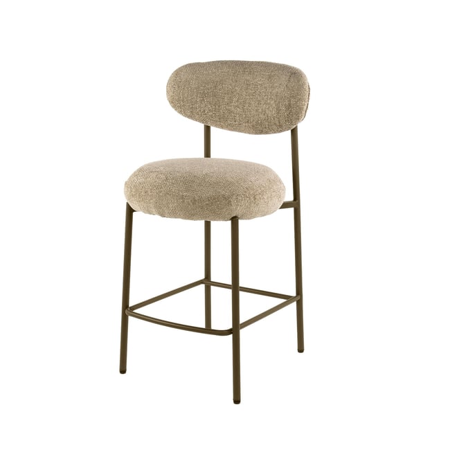 Lot de 2 tabourets de bar CREEK Couleur sable texturé <span itemprop=