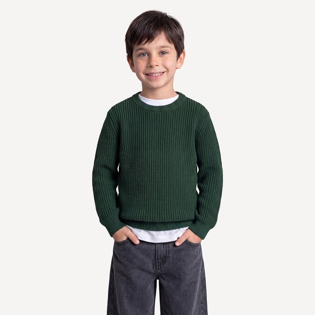 Jersey con cuello redondo de punto de canalé - LA REDOUTE COLLECTIONS