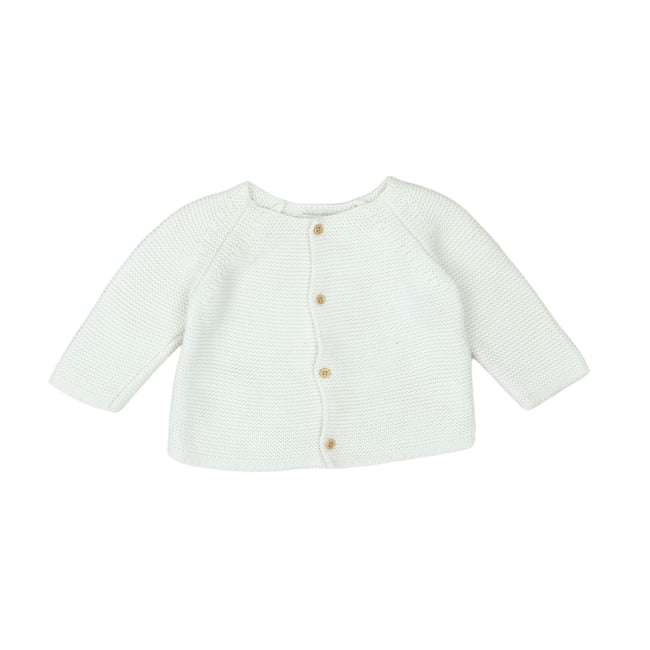 Cardigan bébé - Très bon état blanc <span itemprop=