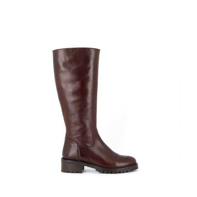Botte en cuir LEANDRO chocolat <span itemprop=
