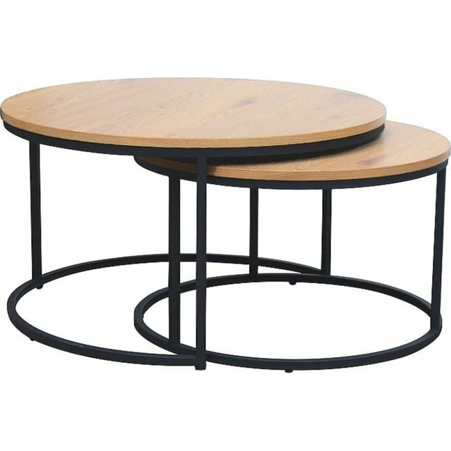 Lot de 2 tables basses gigognes ATLANTA - RECOLLECTION