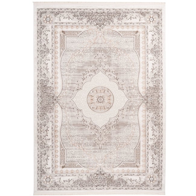 Tapis rectangulaire en polyester Acropolis 525 Couleur gris, argent <span itemprop=