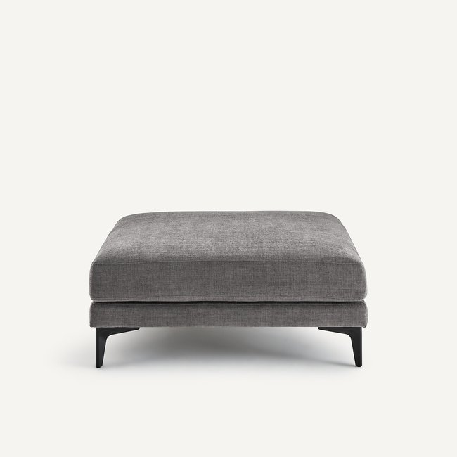 Repose-pieds en polyester coton, MODERNISTE, design Emmanuel Gallina Couleur gris stone <span itemprop=
