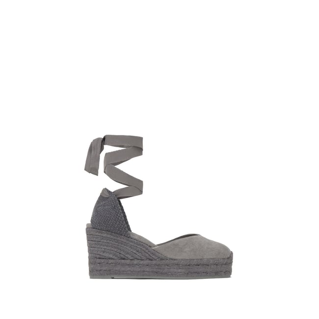 Espadrilles compensées à lacets en coton bio CHIARA - CASTANER