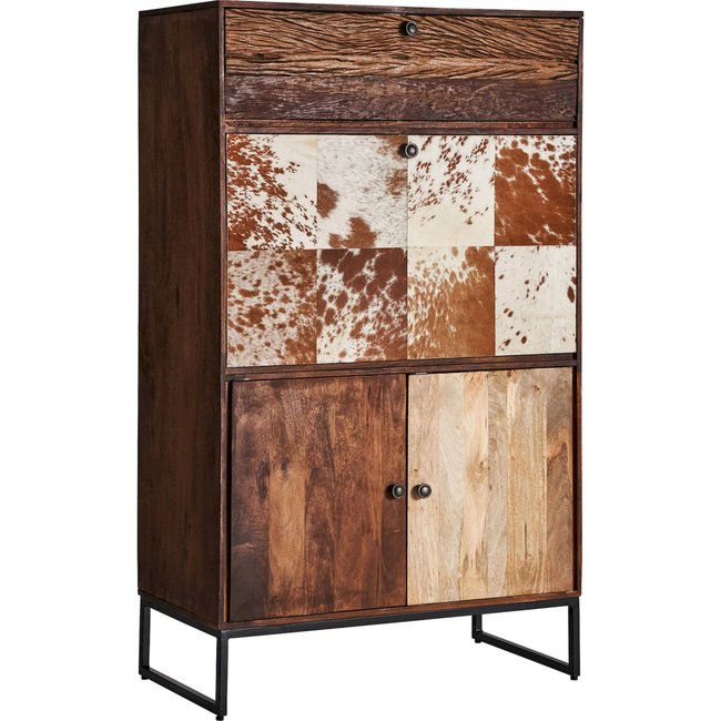 Bar industriel en métal, Texas Couleur marron , beige <span itemprop=