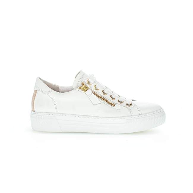 Baskets en  à talon compensé blanc <span itemprop=