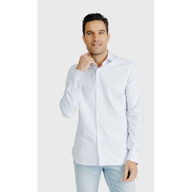 Chemise Slim fit à carreaux texturés v002227 <span itemprop=