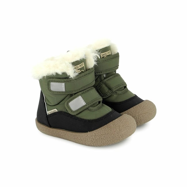 Bottines fourrées Grigri Easy Fur kaki <span itemprop=