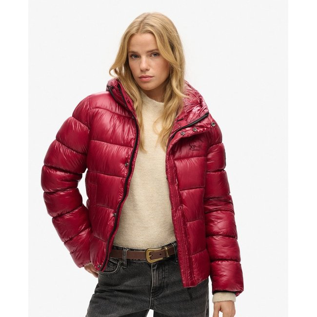Doudoune à capuche Shine Sports fruit rouge foncé <span itemprop=