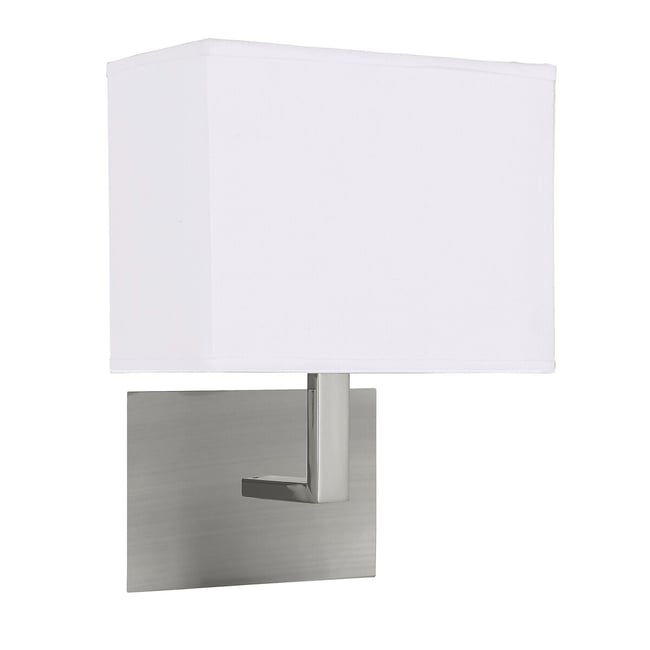 Hamilton Rectangular Wall Light in Satin Silver, brushed nickel, SO'HOME